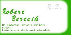 robert bercsik business card